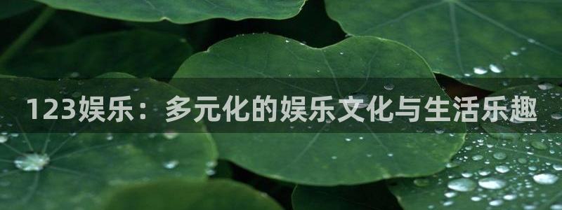 众腾娱乐：123娱乐：多元化的娱乐文化与生活乐趣